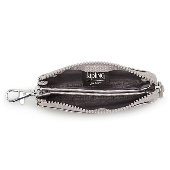 Plecaki Kipling Creativity Mini Metallic Pouch Keychain Srebrne | PL 1114WN